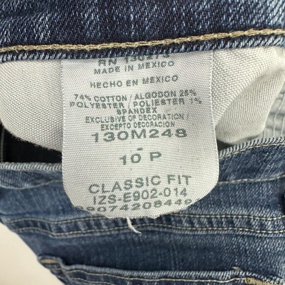 Riders by lee Classic Fit Straight Leg Women's size 10P Dark Blue Denim jeans - Picture 4 of 5